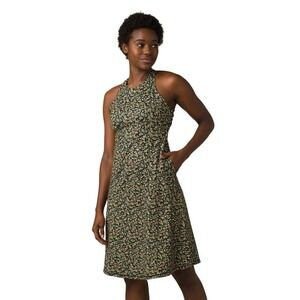 prAna Floral Racerback Workout Tank Dress Athletic Built-in‎ Bra XS